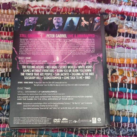Still Growing Up Peter Gabriel Live & Unwrapped DVD - Picture 2 of 4